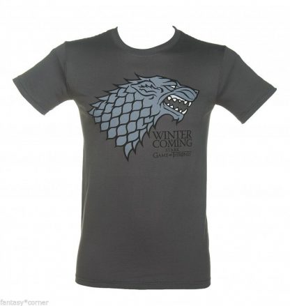 Game Of Thrones: Logo Stark Charcoal T-Shirt