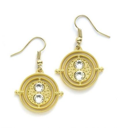 Harry Potter boucles d'oreille Retourneur de temps / Time Turner (plaqué or)