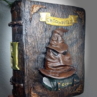 Boîte livre inspiration Harry Potter avec le Choixpeau magique - Création par Fantasy Corner