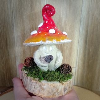 Sculpture figurine Champignon Eenoch le Bootygnon