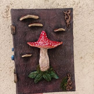 Boîte livre champignons forêt enchantée fait main