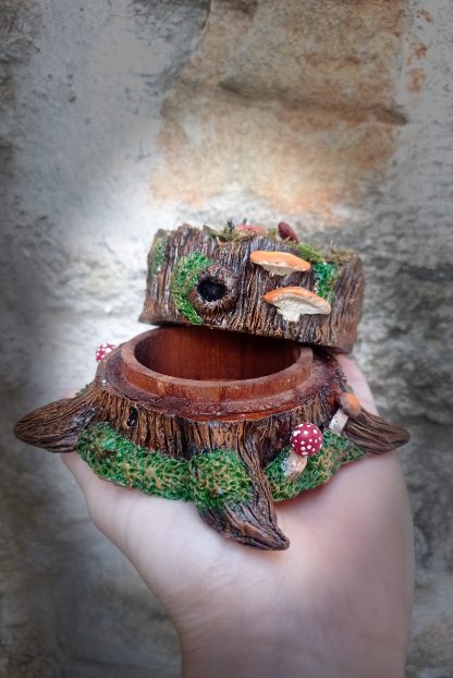 Boite en bois avec sculpture renard - Création par Fantasy Corner – Image 5