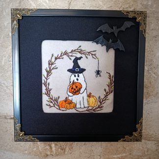 Broderie sous cadre fantôme d'Halloween phosphorescent