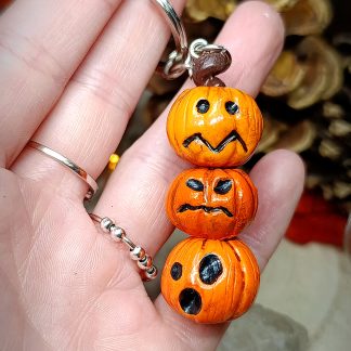 Porte clé citrouilles Halloween Jack O'Lantern