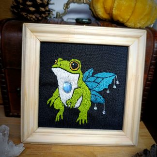 Broderie sous cadre 