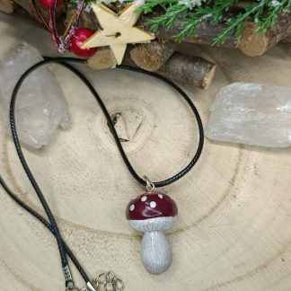 Collier champignon fait main