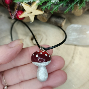 Collier champignon fait main