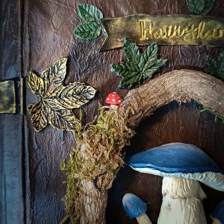 Boîte livre champignons forêt enchantée fait main