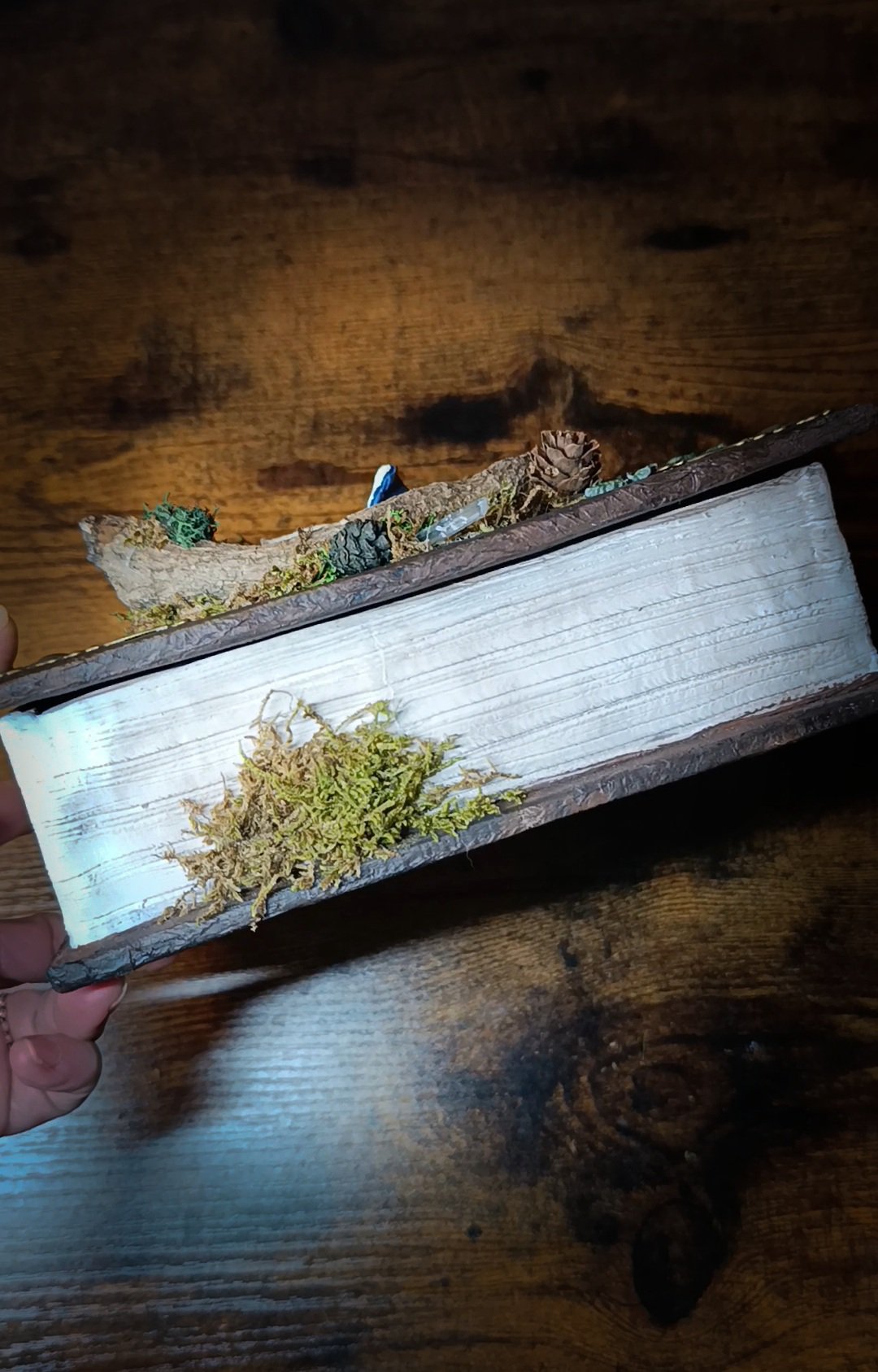 Boîte livre champignons forêt enchantée fait main – Image 6