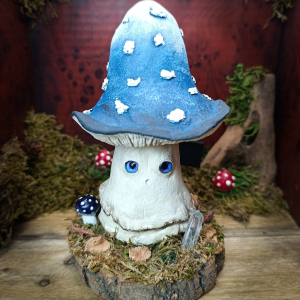 Sculpture champignon veilleur des sous-bois – fait main