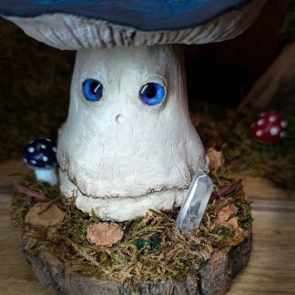 Sculpture champignon veilleur des sous-bois - fait main