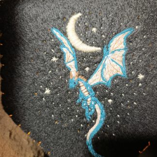 Fanion mural en feutrine Dragon bleu Céleste