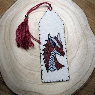 Marque page feutrine Dragon - Broderie artisanale