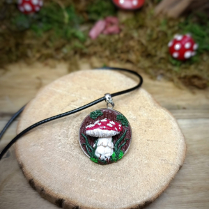 Pendentif champignon des bois enchantés