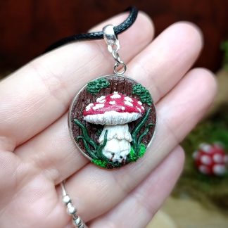 Pendentif champignon des bois enchantés