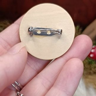 Broche broderie crapaud sorcier