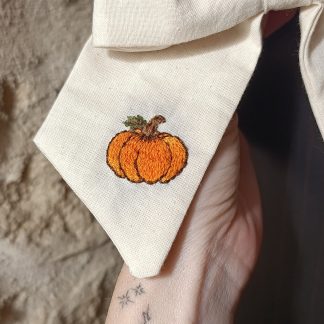 Barrette noeud brodée main - magie de l'automne